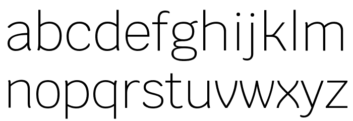 Krub ExtraLight Font LOWERCASE