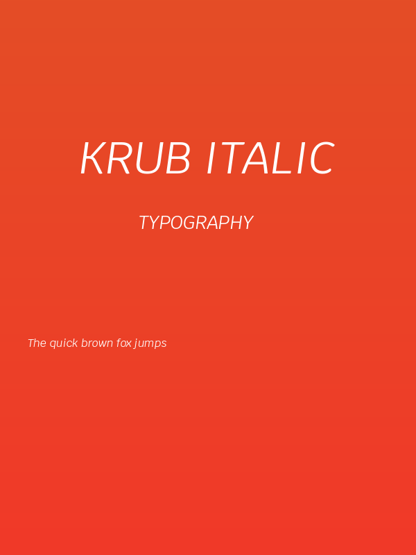 Krub Italic Poster