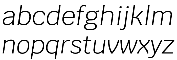 Krub Light Italic Font LOWERCASE