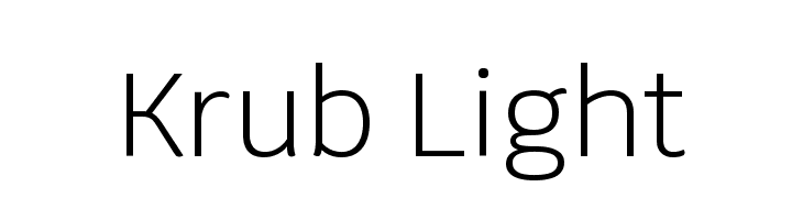 Krub Light  Frei Schriftart Herunterladen