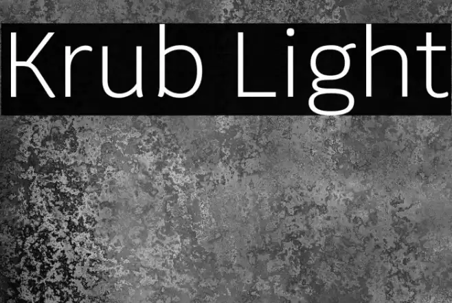 Krub Light Font examples