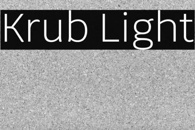 Krub Light Font examples