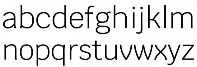 Krub Light Schriftart Kleinbuchstaben
