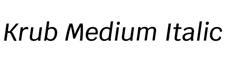 Krub Medium Italic  Descarca Fonturi Gratis