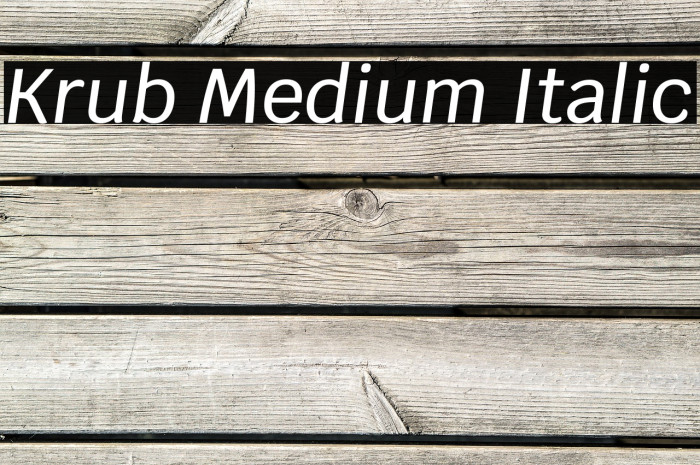 Krub Medium Italic Font examples