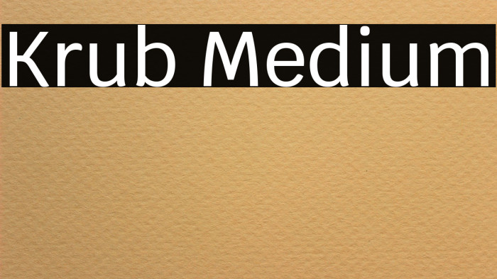 Krub Medium Font examples