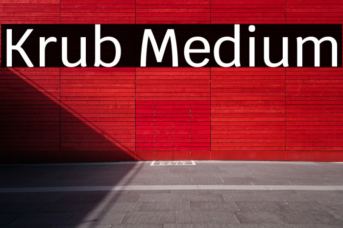 Krub Medium Font examples