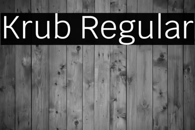 Krub Regular Font examples