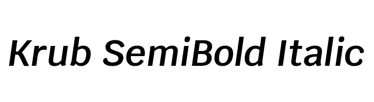 Krub SemiBold Italic  font caratteri gratis