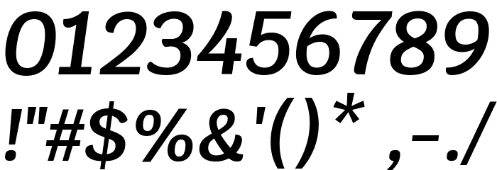 Krub SemiBold Italic Font OTHER CHARS