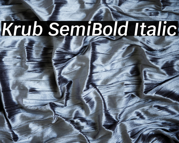 Krub SemiBold Italic Font examples