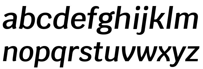 Krub SemiBold Italic Font LOWERCASE