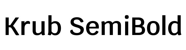 Krub SemiBold  フリーフォントのダウンロード