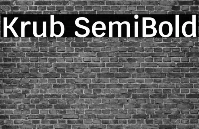 Krub SemiBold Font examples