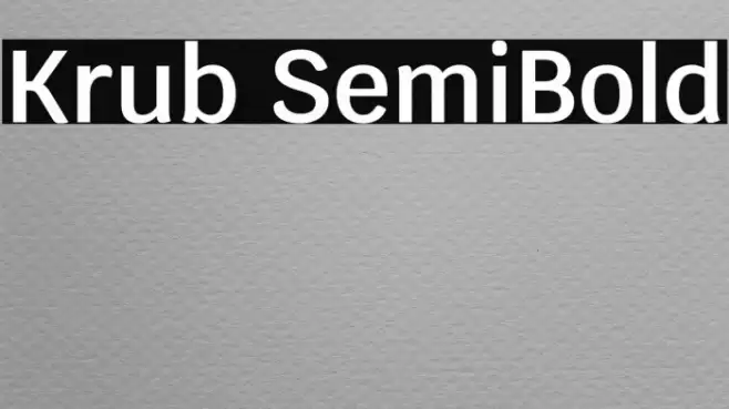 Krub SemiBold Font examples