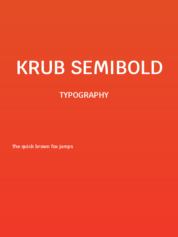Krub SemiBold Poster
