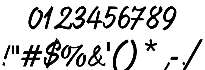 KrugmannBrush Font OTHER CHARS