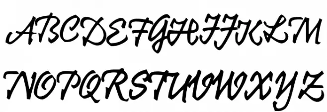 KrugmannBrush Шрифта ВЕРХНИЙ