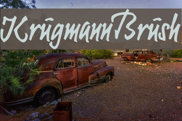 KrugmannBrush Font examples