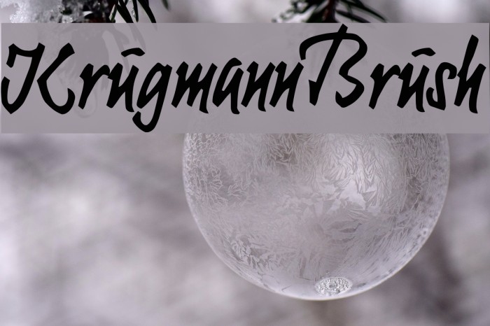 KrugmannBrush Font examples