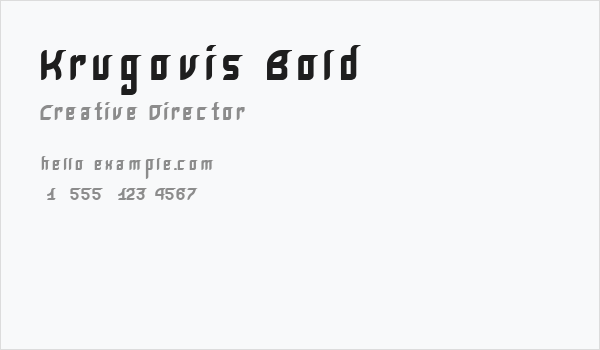 Krugovis Bold Business Card