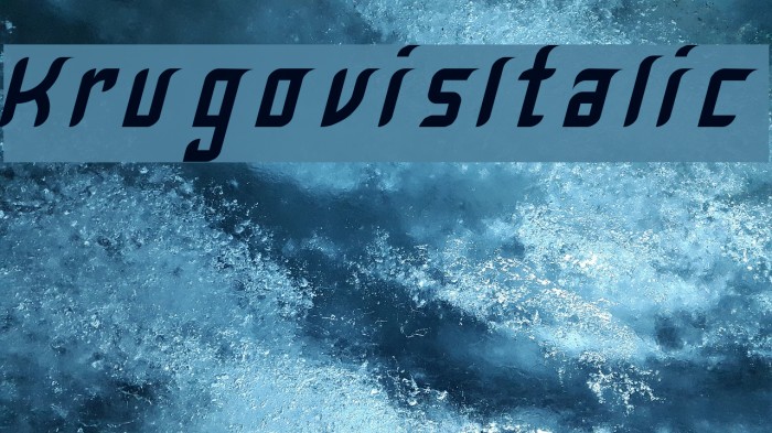 Krugovis-Italic Font examples