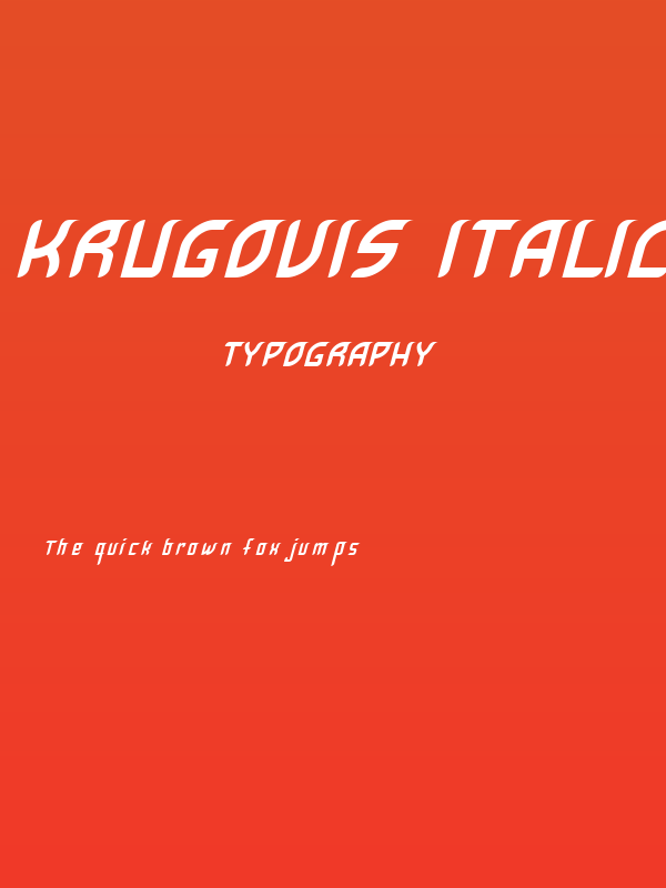 Krugovis-Italic Poster