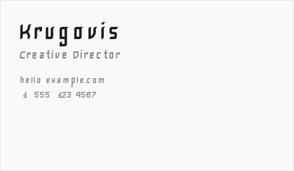 Krugovis Business Card