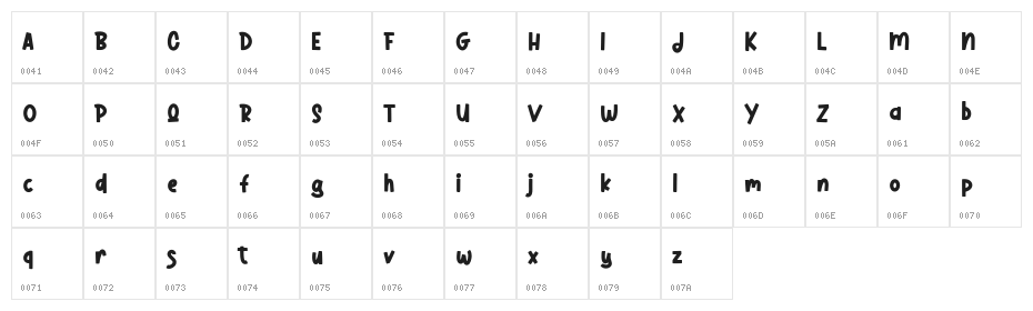 Kruiseta Free Regular Character Map