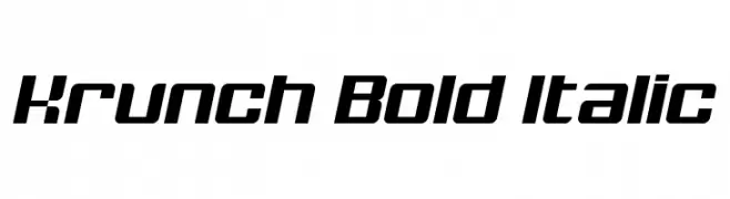 Krunch Bold Italic  les polices de caractères gratuit tlcharger