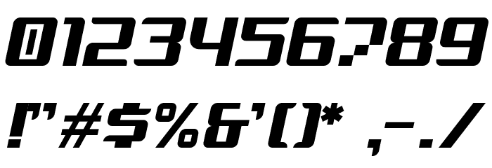 Krunch Bold Italic Font OTHER CHARS