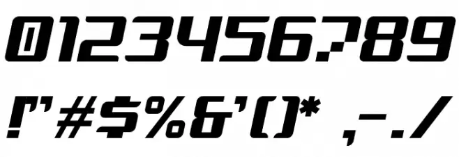 Krunch Bold Italic Font OTHER CHARS