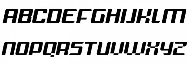 Krunch Bold Italic Caratteri MAIUSCOLE