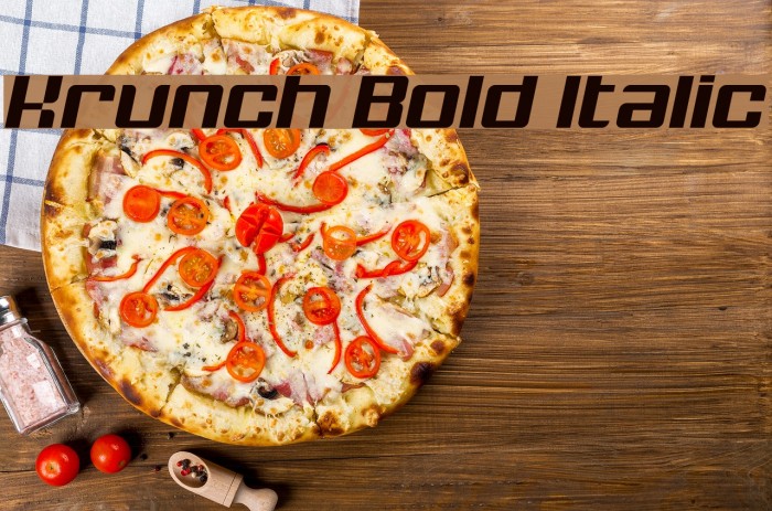 Krunch Bold Italic Font examples