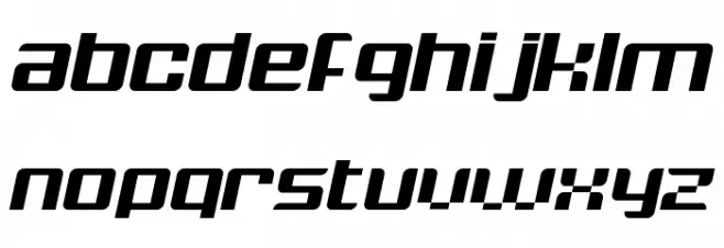 Krunch Bold Italic Font LOWERCASE