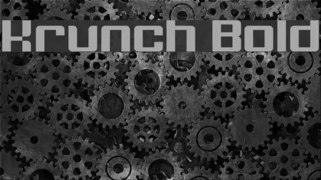 Krunch Bold Font examples