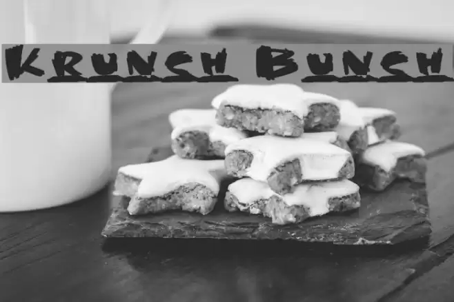 Krunch Bunch Шрифта examples
