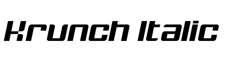 Krunch Italic  免费字体下载