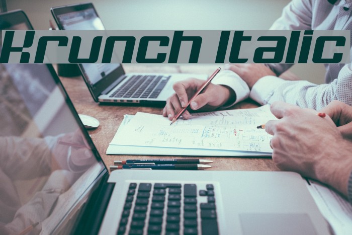 Krunch Italic Font examples