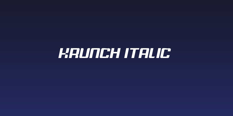 Krunch Italic Social Header