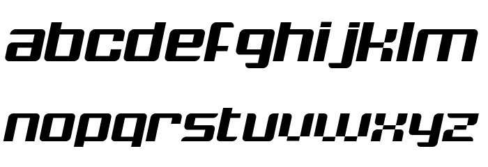 Krunch Italic Font LOWERCASE
