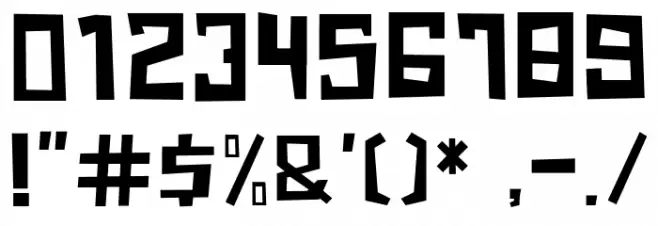 KrunchRegular Font Alte caractere