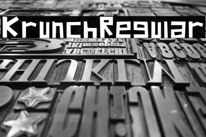 KrunchRegular Font examples