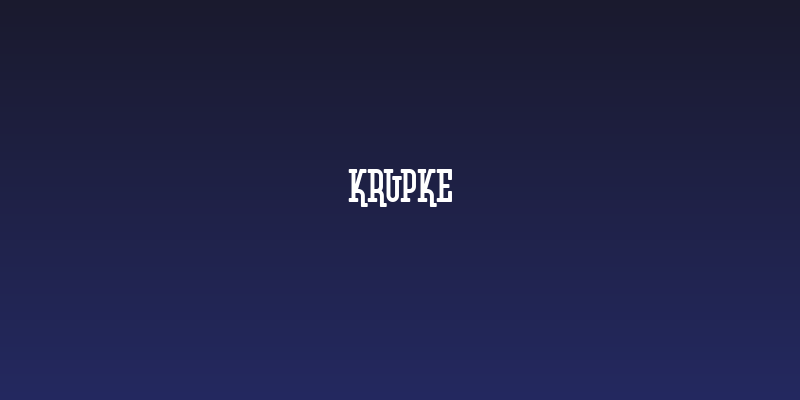 Krupke Social Header
