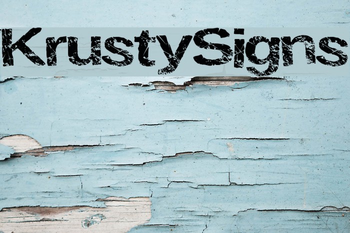 KrustySigns Font examples