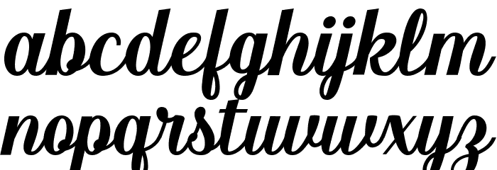 Krusyida Script Font LOWERCASE