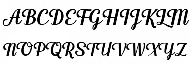 KrusyidaScript 字体 大写