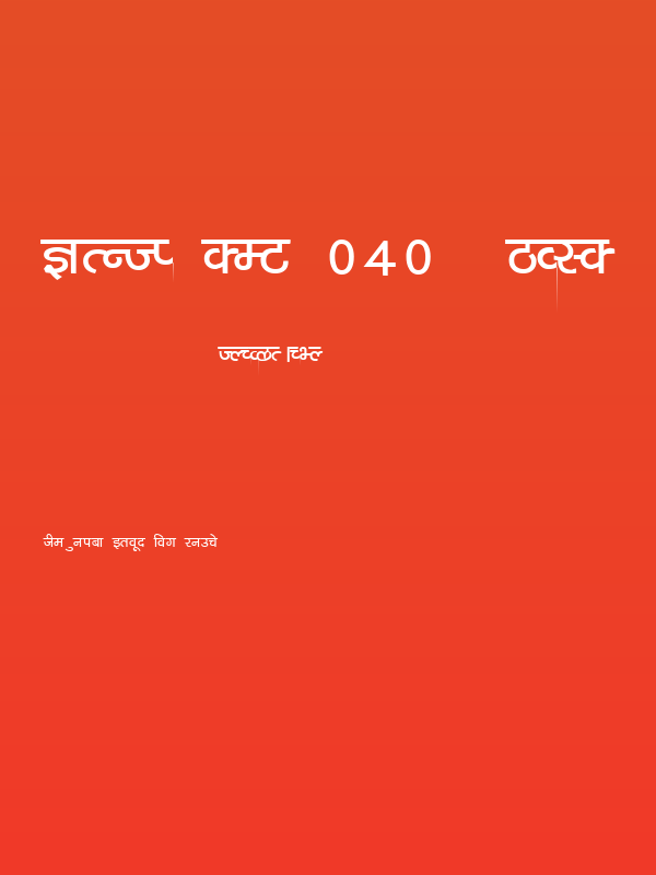 Kruti Dev 040  Bold Poster