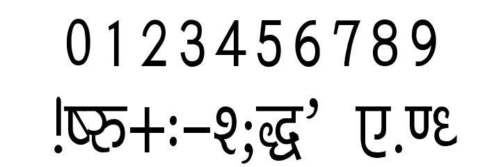 Kruti Dev 040 Condensed Font OTHER CHARS