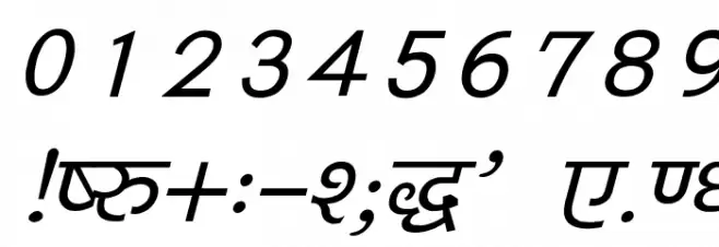 Kruti Dev 040 Italic Font OTHER CHARS
